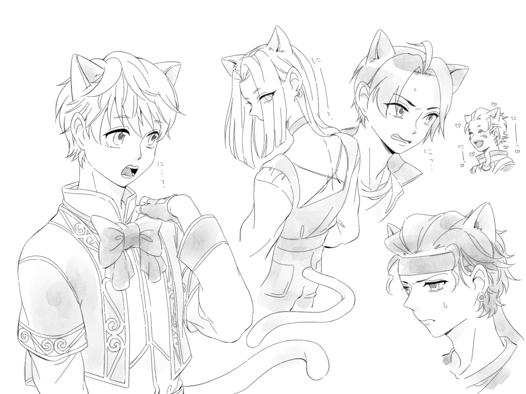 後輩ねこざんまい