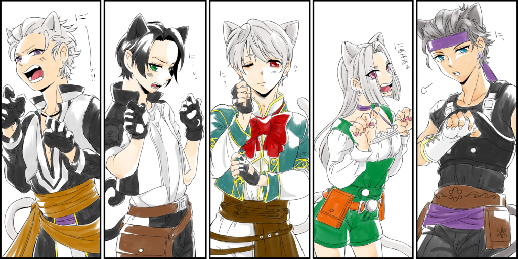 ねこみみ自キャラくんたち